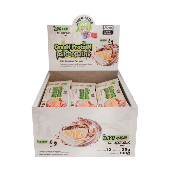 CRASH PROTEIN PSICHOPATS BAR 25G GANACHE DE CHOCOLATE BRANCO
