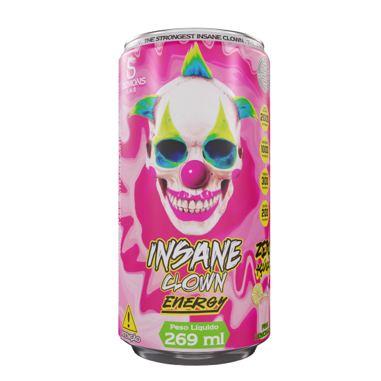 P W - INSANE CLOWN ENERGY PINK LIMONADE - 269 ML