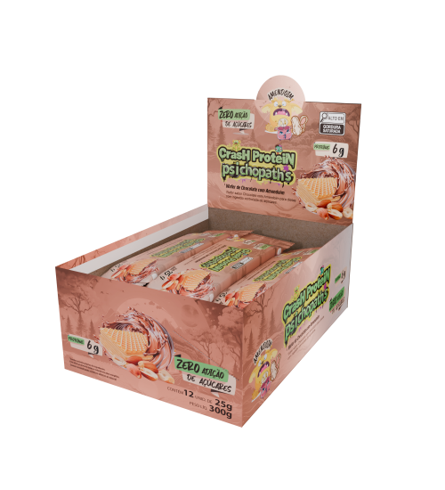 foto do produto CRASH PROTEIN PSICHOPATS BAR 25G AMENDOIN