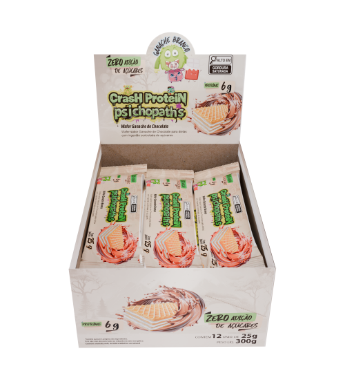 foto do produto CRASH PROTEIN PSICHOPATS BAR 25G GANACHE DE CHOCOLATE BRANCO