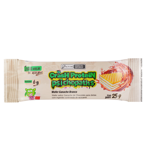 foto do produto CRASH PROTEIN PSICHOPATS BAR 25G GANACHE DE CHOCOLATE BRANCO